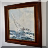 A32. Framed Montague Dawson maritime print. 25” x 17” - $145 